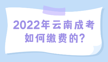 云南成考如何繳費