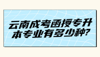 云南成考函授專升本專業(yè)