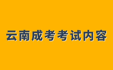 2024年云南成人高考考試內(nèi)容說(shuō)明
