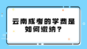 云南成考的學費是如何繳納