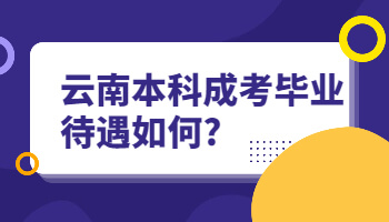 云南本科成考畢業待遇